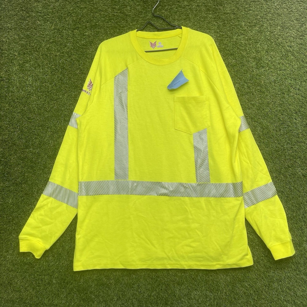 Drifire High Visibility Shirt Mens XLT Strongknit Flame Resistant Long Sleeve